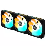 Ventilator GIGABYTE EZ CHAIN RVS FAN 3-PACK, 3x120mm, negru