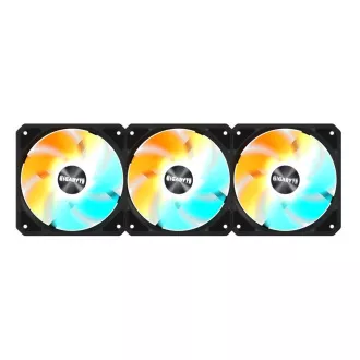 Ventilator GIGABYTE EZ CHAIN RVS FAN 3-PACK, 3x120mm, negru