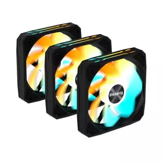 Ventilator GIGABYTE EZ CHAIN RVS FAN 3-PACK, 3x120mm, negru
