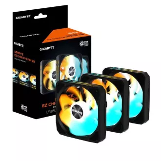 Ventilator GIGABYTE EZ CHAIN RVS FAN 3-PACK, 3x120mm, negru
