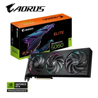 Placă video GIGABYTE VGA NVIDIA GeForce RTX 5060 AORUS ELITE 8G, 8G GDDR7, 3xDP, 1xHDMI
