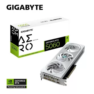 Placă video GIGABYTE VGA NVIDIA GeForce RTX 5060 AERO OC 8G, 8G GDDR7, 3xDP, 1xHDMI