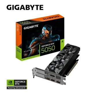 Placă video GIGABYTE VGA NVIDIA GeForce RTX 5050 cu profil redus, OC 8G, 8G GDDR6, 2xDP, 2xHDMI