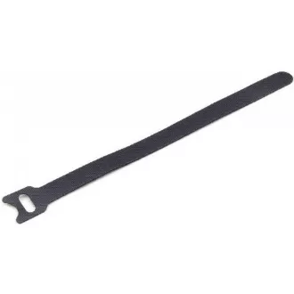 Curele Velcro C-Tech CABLEXPERT, 210 mm, negre, 100 buc per pachet
