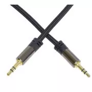 Cablu PREMIUMCORD, ecranat, mufă 3,5 mm - mufă 3,5 mm M/M 1,5 m