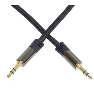 Cablu PREMIUMCORD, ecranat, mufă 3,5 mm - mufă 3,5 mm M/M 1,5 m