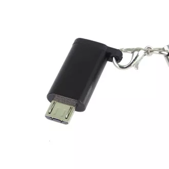 Adaptor PremiumCord Conector USB-C mamă - USB 2.0 Micro-B/mascul, negru cu buclă de suspendare Adaptor PremiumCord Conector USB-C mamă - USB 2.0 Micro-B/mascul, negru cu buclă de suspendare