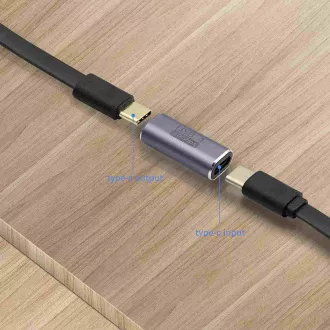 PremiumCord 40Gbps din aluminiu USB-C mamă - conector USB-C mamă