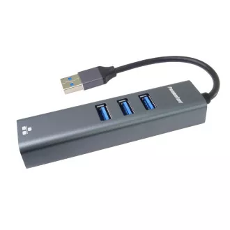 Adaptor PREMIUMCORD USB3.0 - LAN RJ45 ETHERNET 10/100/1000 MBIT + 3x port USB3.0