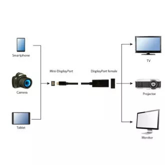 Reducere GEMBIRD miniDisplayport - Displayport, F/M, 4K
