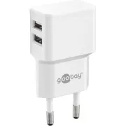 Adaptor de alimentare și încărcare Goobay 230V la 2x USB, max.2, 4A, alb