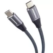 Cablu USB-C PREMIUMCORD (USB 3.2 Gen2x2, 5A, 100W, 20Gbit/s) 3m, gri