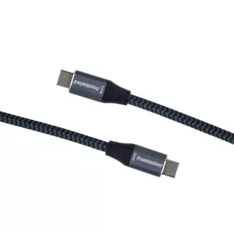 Cablu USB-C PREMIUMCORD (USB 3.2 Gen2x2, 5A, 100W, 20Gbit/s) 3m, gri