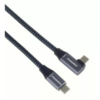 Cablu îndoit PREMIUMCORD USB-C (USB 3.2 Gen2x2, 5A, 100W, 20Gbit/s) 3m, gri