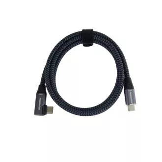 Cablu îndoit PREMIUMCORD USB-C (USB 3.2 Gen2x2, 5A, 100W, 20Gbit/s) 3m, gri