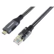 Cablu Ethernet PremiumCord USB-C la LAN RJ45 10/100/1000, 2m