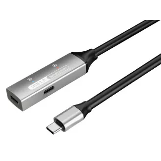 Repetor USB-C PREMIUMCORD și cablu prelungitor mascul-femă, 5Gbps aluminiu 10m