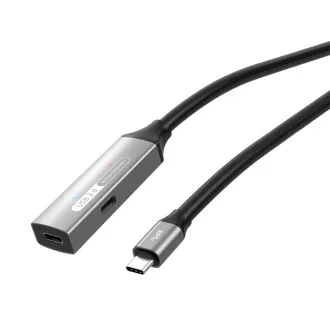 Repetor USB-C PREMIUMCORD și cablu prelungitor mascul-femă, 5Gbps aluminiu 10m