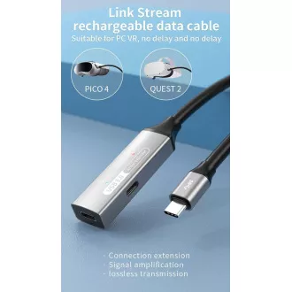 Repetor USB-C PREMIUMCORD și cablu prelungitor mascul-femă, 5Gbps aluminiu 10m