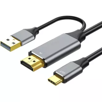 Adaptor PREMIUMCORD HDMI 2.0 la USB-C, 4K@60Hz, 2m Adaptor PREMIUMCORD HDMI 2.0 la USB-C, 4K@60Hz, 2m