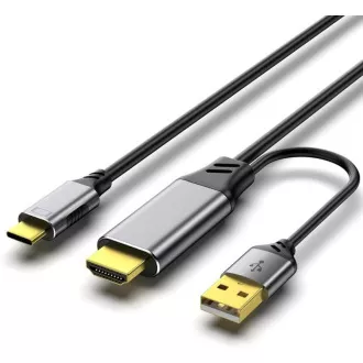 Adaptor PREMIUMCORD HDMI 2.0 la USB-C, 4K@60Hz, 2m Adaptor PREMIUMCORD HDMI 2.0 la USB-C, 4K@60Hz, 2m