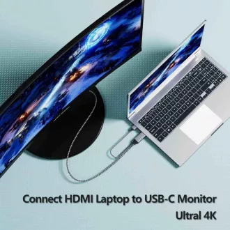 Adaptor PREMIUMCORD HDMI 2.0 la USB-C, 4K@60Hz, 2m Adaptor PREMIUMCORD HDMI 2.0 la USB-C, 4K@60Hz, 2m