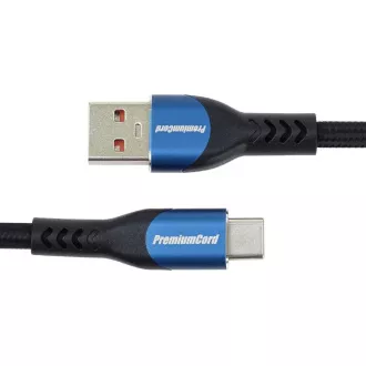 Cablu PREMIUMCORD USB-C la USB 2.0, încărcare, 5A, 1m