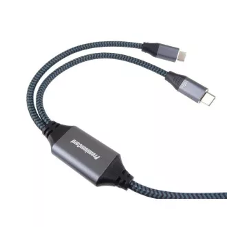Cablu de încărcare PREMIUMCORD USB-C, 2xUSB-C la USB-C, 100W, 1m, negru