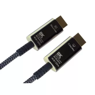 Cablu de fibră optică PREMIUMCORD HDMI 2.1 de ultra-mare viteză 8K@60Hz, placat cu aur, 50m Cablu de fibră optică PREMIUMCORD HDMI 2.1 de ultra-mare viteză 8K@60Hz, placat cu aur, 50m
