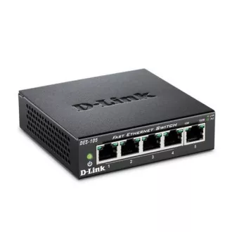 D-Link DES-105 Comutator desktop cu carcasă metalică de 5 porturi 10/100 D-Link DES-105