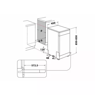 Mașină de spălat vase de sine stătătoare Whirlpool WSFO 3O34 PF X