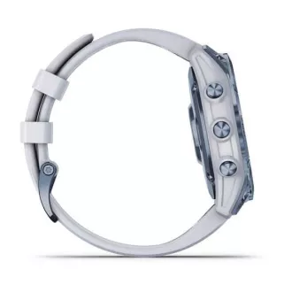 Garmin fenix 7 Sapphire Solar, Titan Blue / Bandă de silicon alb, EU Garmin fenix 7 Sapphire Solar, Titan Blue / Bandă de silicon alb, EU