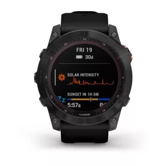 Garmin fenix 7X Solar, Bandă de silicon gri/negru, EU
