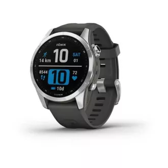 Garmin fenix 7s Glass, Silver / Graphite Silicone Band, EU Garmin fenix 7s Glass, Silver / Graphite Silicone Band, EU
