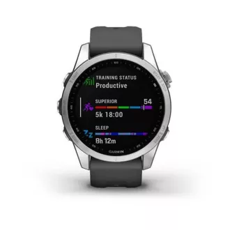 Garmin fenix 7s Glass, Silver / Graphite Silicone Band, EU Garmin fenix 7s Glass, Silver / Graphite Silicone Band, EU