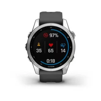 Garmin fenix 7s Glass, Silver / Graphite Silicone Band, EU Garmin fenix 7s Glass, Silver / Graphite Silicone Band, EU