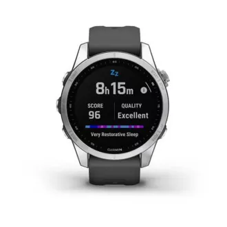 Garmin fenix 7s Glass, Silver / Graphite Silicone Band, EU Garmin fenix 7s Glass, Silver / Graphite Silicone Band, EU