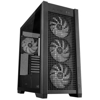 Carcasă ASUS TUF GAMING CASE (GT302) TG, Turn Mid, 4 ventilatoare ARGB de 140 mm, negru