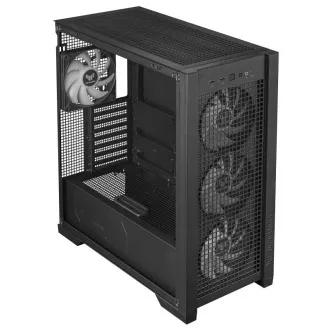 Carcasă ASUS TUF GAMING CASE (GT302) TG, Turn Mid, 4 ventilatoare ARGB de 140 mm, negru