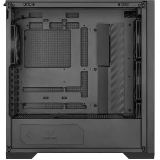 Carcasă ASUS TUF GAMING CASE (GT302) TG, Turn Mid, 4 ventilatoare ARGB de 140 mm, negru