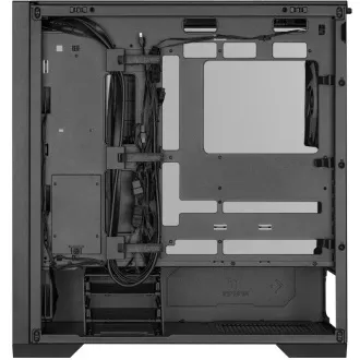 Carcasă ASUS TUF GAMING CASE (GT302) TG, Turn Mid, 4 ventilatoare ARGB de 140 mm, negru
