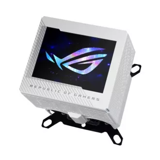 CPU bloc de apă ASUS ROG RYUJIN III WB, display LCD de 3,5", alb