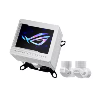 CPU bloc de apă ASUS ROG RYUJIN III WB, display LCD de 3,5", alb