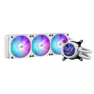 Răcitor de apă ASUS CPU AIO ROG STRIX LC III 360 ARGB LCD ALB, 3x120mm, Display LCD, LGA1851, AM5, alb