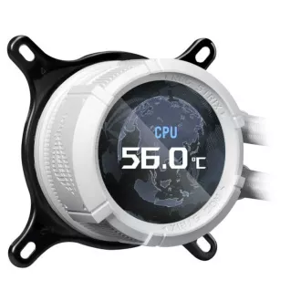 Răcitor de apă ASUS CPU AIO ROG STRIX LC III 360 ARGB LCD ALB, 3x120mm, Display LCD, LGA1851, AM5, alb