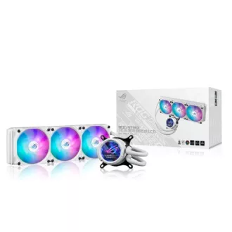 Răcitor de apă ASUS CPU AIO ROG STRIX LC III 360 ARGB LCD ALB, 3x120mm, Display LCD, LGA1851, AM5, alb