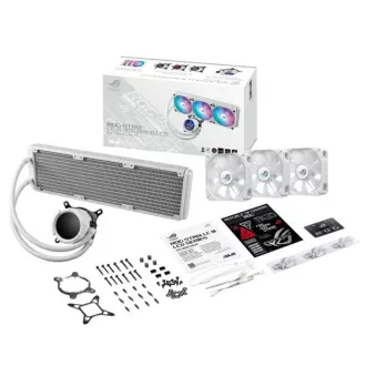 Răcitor de apă pentru procesor LCD ASUS AIO ROG STRIX LC III 360 ARGB, 3x120 mm, afișaj LCD, LGA1851, AM5, negru