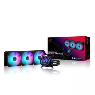 Răcitor de apă pentru procesor LCD ASUS AIO ROG STRIX LC III 360 ARGB, 3x120 mm, afișaj LCD, LGA1851, AM5, negru