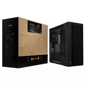 Carcasa ASUS PROART PA602 WOOD TG PWM BLACK, Mid Tower, partea transparenta, neagra