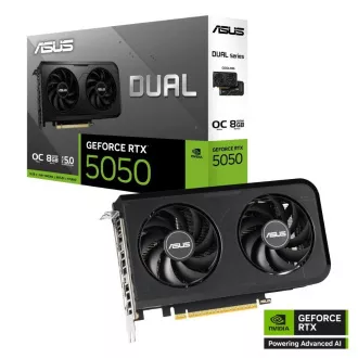 Placă video ASUS VGA NVIDIA GeForce RTX 5050 DUAL OC 8G, 8G GDDR6, 3xDP, 1xHDMI Placă video ASUS VGA NVIDIA GeForce RTX 5050 DUAL OC 8G, 8G GDDR6, 3xDP, 1xHDMI